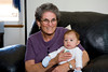 Donovan Meets Aunty Pat & Family : Iz, Donovan, and I drove north on his first car trip to visit Aunty Pat and Uncle Sam, as well as their daughter Maureen, son-in-law Justen, and three grandchildren Jarrod, Jeavon, and Jiles. As an added treat, we got to see cousin Nora and her partner Lisa!